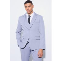 Mens Slim Single Breasted Blazer - Grau - 34, Grau von boohooman