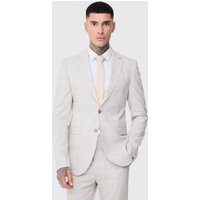 Mens Tall Checked Skinny Fit Blazer - Grau - 42, Grau von boohooman