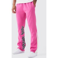 Mens Tall Jogginghose mit Grafitti-Print - Rosa - L, Rosa von boohooman