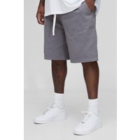 Plus Elasticated Waist Baggy Fit Shorts - Grau - 3XL, Grau Plus Elasticated Waist Baggy Fit Shorts - Grau - 3XL, Grau von boohooman