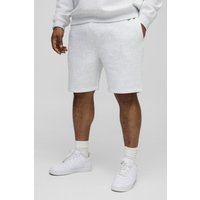 Plus mittellange Slim-Fit Basic Shorts - Grau - XXXXL, Grau Plus mittellange Slim-Fit Basic Shorts - Grau - XXXXL, Grau von boohooman