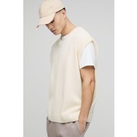 Pullunder mit V-Ausschnitt - Ecru - M, Ecru Pullunder mit V-Ausschnitt - Ecru - M, Ecru von boohooman