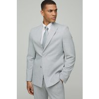 Slim-Fit Anzugjacke mit Broder-Detail - Grau - 38, Grau Slim-Fit Anzugjacke mit Broder-Detail - Grau - 38, Grau von boohooman