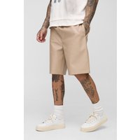 Tall PU-Shorts mit Taschen-Detail - Grau - L, Grau Tall PU-Shorts mit Taschen-Detail - Grau - L, Grau von boohooman