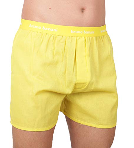 bruno banani Herren Boxershorts Unterhose Cotton (M, Gelb(188) mb) von bruno banani