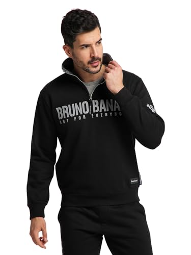 bruno banani Sweattroyer mit Stehkragen Schwarz M von bruno banani