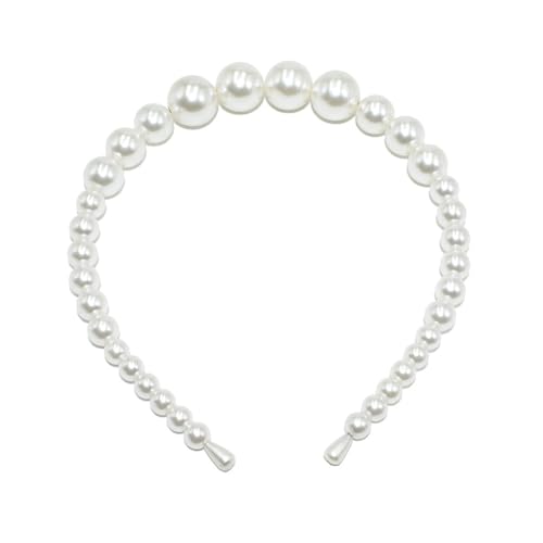 budiniao Exquisites weißes Stirnband, elastisch, verschleißfest, universell, schickes Mode Accessoire, Valentinstagsgeschenke, Stirnbänder für Frauen, 18 mm, 4 große Perlen budiniao Exquisites weißes Stirnband, elastisch, verschleißfest, universell, schickes Mode Accessoire, Valentinstagsgeschenke, Stirnbänder für Frauen, 18 mm, 4 große Perlen von budiniao