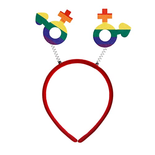 budiniao Regenbogen Stirnband, Foto Requisiten, lustig, für Kinder und Erwachsene, dekorativ, verstellbare Kopfbedeckung, Kostüm, Party, Weihnachtsdekoration, Typ 12 von budiniao