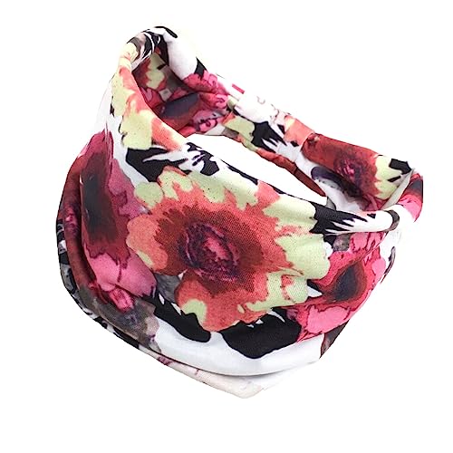 budiniao Stirnbänder Bohemian Blumen Sport Stretch Haarbänder Bandana mit breiter Krempe Zubehör Turban Übung Mädchen Joggen Yoga, Typ 3 von budiniao