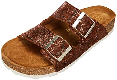 bugatti Damen 432A6P803900 Flipflop, Cognac/Reptile Print, 36 EU von bugatti