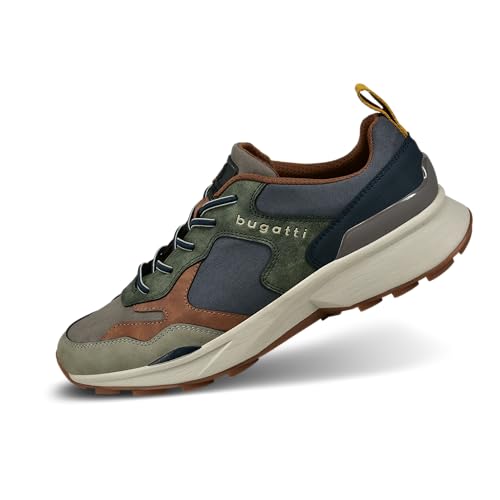 bugatti Herren Herren-342-AG402-Schnürer,Taupe/Multicolour, Schnürhalbschuhe, 42 EU von bugatti