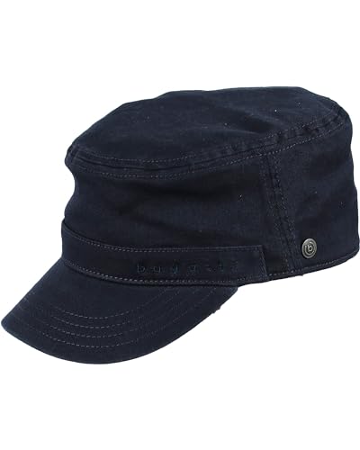 bugatti Military Cap für Damen und Herren - einfarbige Mütze im Army-Style - One Size Navy von bugatti