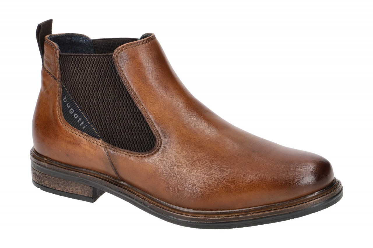 bugatti Ruggiero Comfort Evo Chelsea Boots Stiefelette braun von bugatti