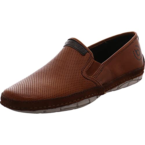 bugatti Sandstone Herren Slipper Echtleder in Cognac Braun mit Wechselfußbett. Cognac braun Gr. 42 von bugatti