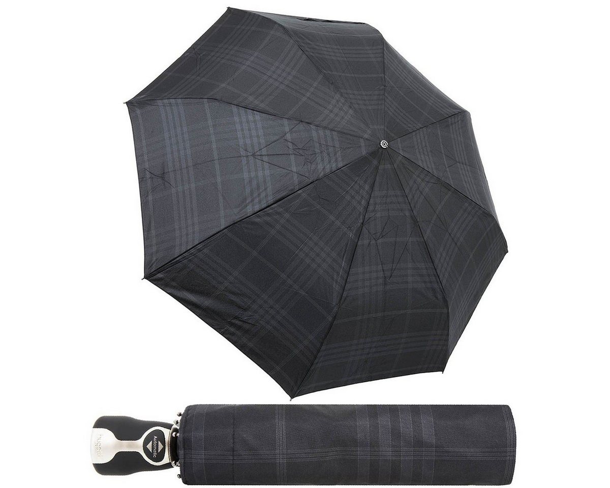 bugatti Taschenregenschirm Gran Turismo Check Regenschirm Umbrella 74662001BU von bugatti