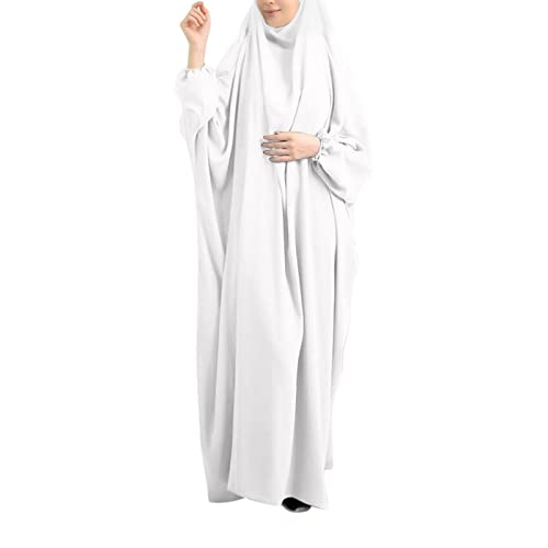 Gebetskleidung FüR Frauen,Frauen Kleid muslimisches Gebet Abaya islamische Robe Maxi afrikanischer Kaftan Türkei Islam Dubai Türkei Kleid in voller Länge mit Hijab von callmo