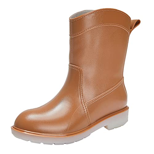 Gummistiefel Damen Kurz Stiefel Damen Gummistiefel Damen Halbhoch Boots Damen Frauen Ankle Wellies Wasserdicht Regenstiefel von callmo