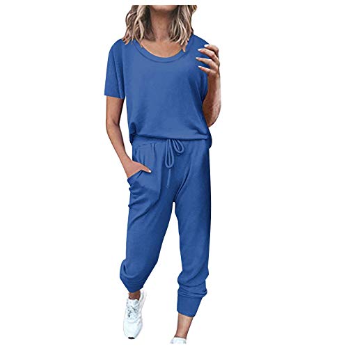 Jogging Damen Anzug Set Trainingsanzug MäDchen,Damen SportanzüGe Jogginganzug Sport Sets Yoga Outfit Freizeitanzug Sportswear Sportanzug Freizeitanzug 2 Teilig Kapuzenjacke Langarm Lange Sporthose von callmo