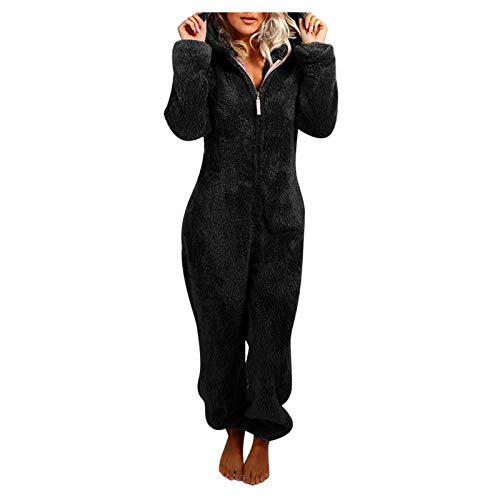 Langarm Strampler Set Schlafanzug Damen Winter Sexy Nachthemd Weihnachtspyjama Erwachsene Damen Einteiler Strampler Einteiler Pyjama Mit Funktionale Geknöpfte Klappe Damen Pyjama Overall von callmo