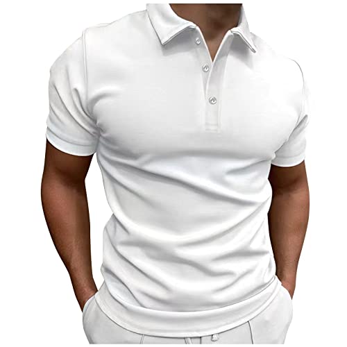 Pullover Herren Kurzarm Poloshirt Herren mit Reißverschluss Business Hochwertige Slim Fit Marken Günstige Polohemd Designer Basic Golf Shirt Online Arbeits Aufdruck Sommer Henley T-Shirts von callmo