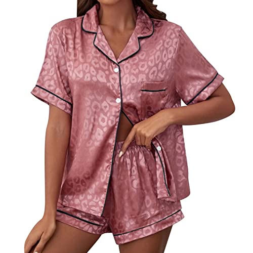 Schlafanzug Damen Kurz Baumwolle Schlafanzug Damen Ärmellos Pyjama Set Sommer Kurz Nachtwäsche Rundhals Hausanzug Sleepwear Zweiteilige Nachthemd mit Shorts für Frauen Lingerie Nachtwäsche Vierteilig von callmo