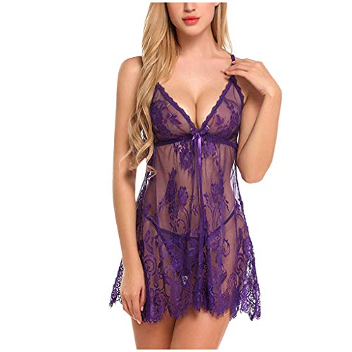 Sexy Dessous Damen für Sexy Große Größen Sexy Unterwäsche für Damen für Sex Spitze Halfter Spitze Damen Reizwäsche Negligee Babydoll Nachtwäsche Cosplay-Set Fräulein Party Verein von callmo