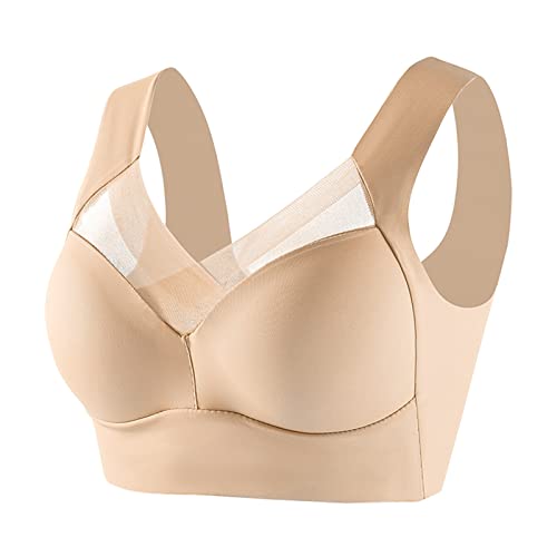 Sport Bh Damen Starker Halt Wmbra Haltungskorrektur BH Für Seniorinnen Wmbra BH Für Seniorinnen Wmbra Bügelloser BH Wmbra Büstenhalter,Push up BH Große Brüste,Seamless Soft-BH Täglicher BH Bequem von callmo