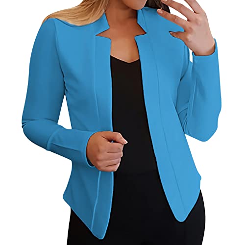 Sportlicher Blazer Damen Damen Blazer Casual Anzüge Business Bolero Sakko Festlich Kurze Cardigan Einfarbig Sakko Blazerjacke Herbst Damenblazer FrüHjahr Damen-Jacken Hochzeit Damenanzug Neuer Blazer von callmo