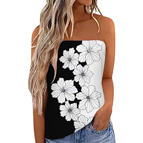 Top Damen Bandeau Tunika Tank Top Mode Strapless Sommer Sexy Tube Gefaltet Plissee Volant Frauen Bustier Trägerlos Schulterfrei Casual Loose Sommertop Oberteile Bluse Shirt Tops #1 Top Damen Bandeau Tunika Tank Top Mode Strapless Sommer Sexy Tube Gefaltet Plissee Volant Frauen Bustier Trägerlos Schulterfrei Casual Loose Sommertop Oberteile Bluse Shirt Tops #1 von callmo