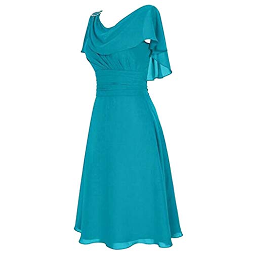 callmo Damen Kleider Elegant,Abendkleid Basic Chiffon Spitzen Ärmellos Brautjungfernkleider Bodenlang von callmo