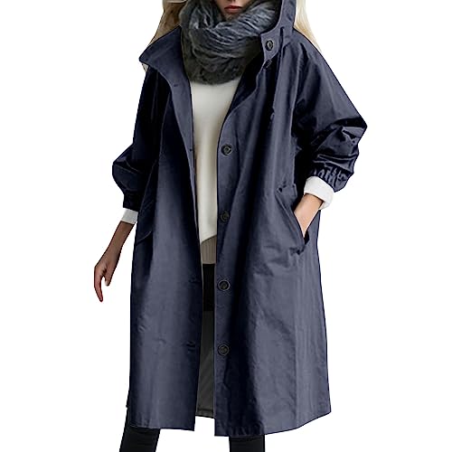 callmo Damen Regenjacke Windbreaker Regenjacken Wasserdicht Kapuze Übergangsjacke mit Atmungsaktiv Futter Regenmantel für Frühling Sommer und Herbst Wanderjacke mit Reißverschluss Outdoorjacke callmo Damen Regenjacke Windbreaker Regenjacken Wasserdicht Kapuze Übergangsjacke mit Atmungsaktiv Futter Regenmantel für Frühling Sommer und Herbst Wanderjacke mit Reißverschluss Outdoorjacke von callmo