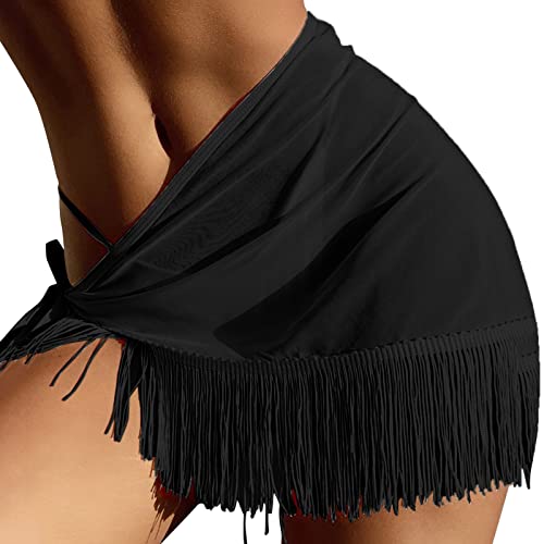 callmo Damen Strandkleid Lang Strand Wrap Sarong Vertuschung Chiffon Badeanzug Wickelröcke Strandtuch Strandkleid Baderock Wickelrock von callmo