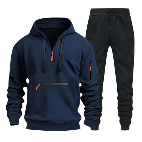 callmo Herren Jogginganzug Trainingsanzug Sportanzug Hausanzug mit 1/4 Reißverschluss mit Kapuze Trainingsanzug Herren Langarm Oversize Sportanzug Einfarbig Tracksuit Warm Jogginganzug Sportsachen callmo Herren Jogginganzug Trainingsanzug Sportanzug Hausanzug mit 1/4 Reißverschluss mit Kapuze Trainingsanzug Herren Langarm Oversize Sportanzug Einfarbig Tracksuit Warm Jogginganzug Sportsachen von callmo