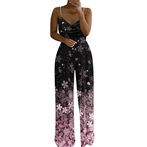 callmo Jumpsuit Damen Sexy, Jumpsuit Damen Hochzeit Festlich Elegant Jumpsuit Lang Weites Bein Jumpsuits Onesie Frauen Spitze Hosenanzug Abendmode Hochzeitsgast Overall von callmo