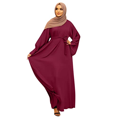 callmo Kleid MäDchen,Frauen Muslimisches Gebet Chiffon Offenes Kleid Abaya Dubai Türkei Islam Kaftan islamischer Ramadan Eid Mubarak Frauen Robe mit Hijab von callmo