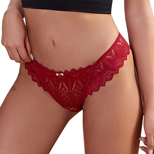 callmo Sexy Dessous Damen FüR Sexy Push Up, G String Tangas für Frauen No Show Low Rise T Back Cheeky Panties See Through Hipster Tangas Atmungsaktiv Stretch Unterhose G-String Bikini von callmo