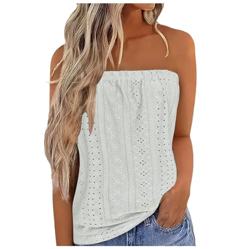 callmo Trägerloses Top Damen Sexy Off Shoulder Sexy Mesh Hohle Tube Top Atmungsaktiv Ärmellos Summer Tops Stretch Schulterfreies Oberteil Casual Strand Urlaub Bandeau Top Rückenfreies Oberteile callmo Trägerloses Top Damen Sexy Off Shoulder Sexy Mesh Hohle Tube Top Atmungsaktiv Ärmellos Summer Tops Stretch Schulterfreies Oberteil Casual Strand Urlaub Bandeau Top Rückenfreies Oberteile von callmo