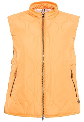 camel active Damen Kurze Steppweste aus recyceltem Polyester Orange womenswear-42 von camel active