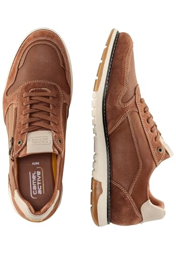 camel active Herren 54PT002 Sneaker, Cognac Weiss, 41 EU von camel active