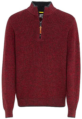 camel active Herren Feinstrick Troyer aus Baumwollmix Rot Menswear-M von camel active