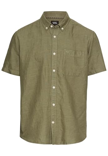 camel active Herren Kurzarmhemd aus einem Baumwoll-Leinenmix Dunkelgrün, Menswear-XXL camel active Herren Kurzarmhemd aus einem Baumwoll-Leinenmix Dunkelgrün, Menswear-XXL von camel active