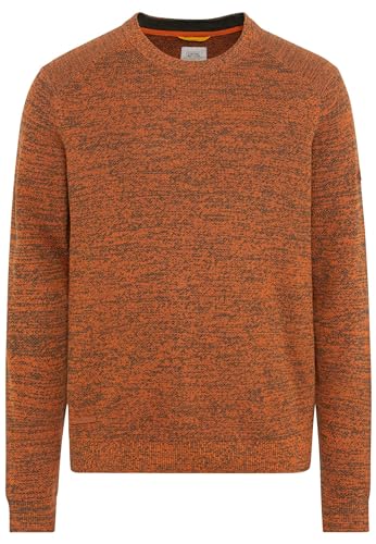 camel active Herren Mouliné Strickpullover aus zertifiziertem Organic Cotton Orange Menswear-M von camel active