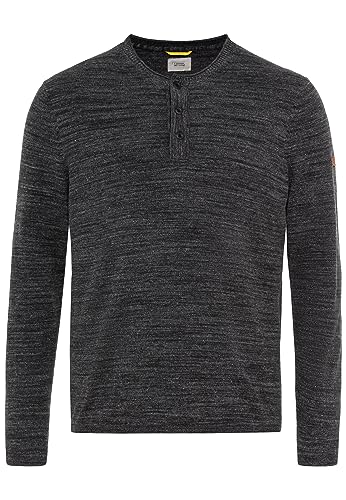 camel active Herren Pullover Knitted Henley Asphalt - XXL von camel active