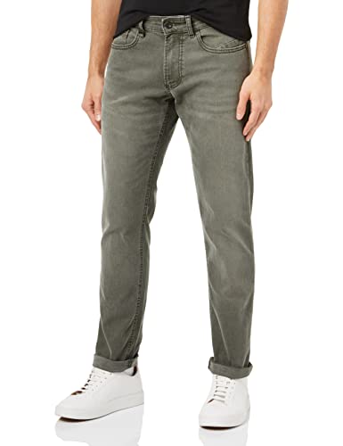 camel active Herren Slim Fit 5-Pocket Jeans 32 Grün menswear-35/32 von camel active