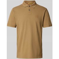 camel active Regular Fit Poloshirt mit Logo-Stitching in Mittelbraun, Größe XXXL von camel active