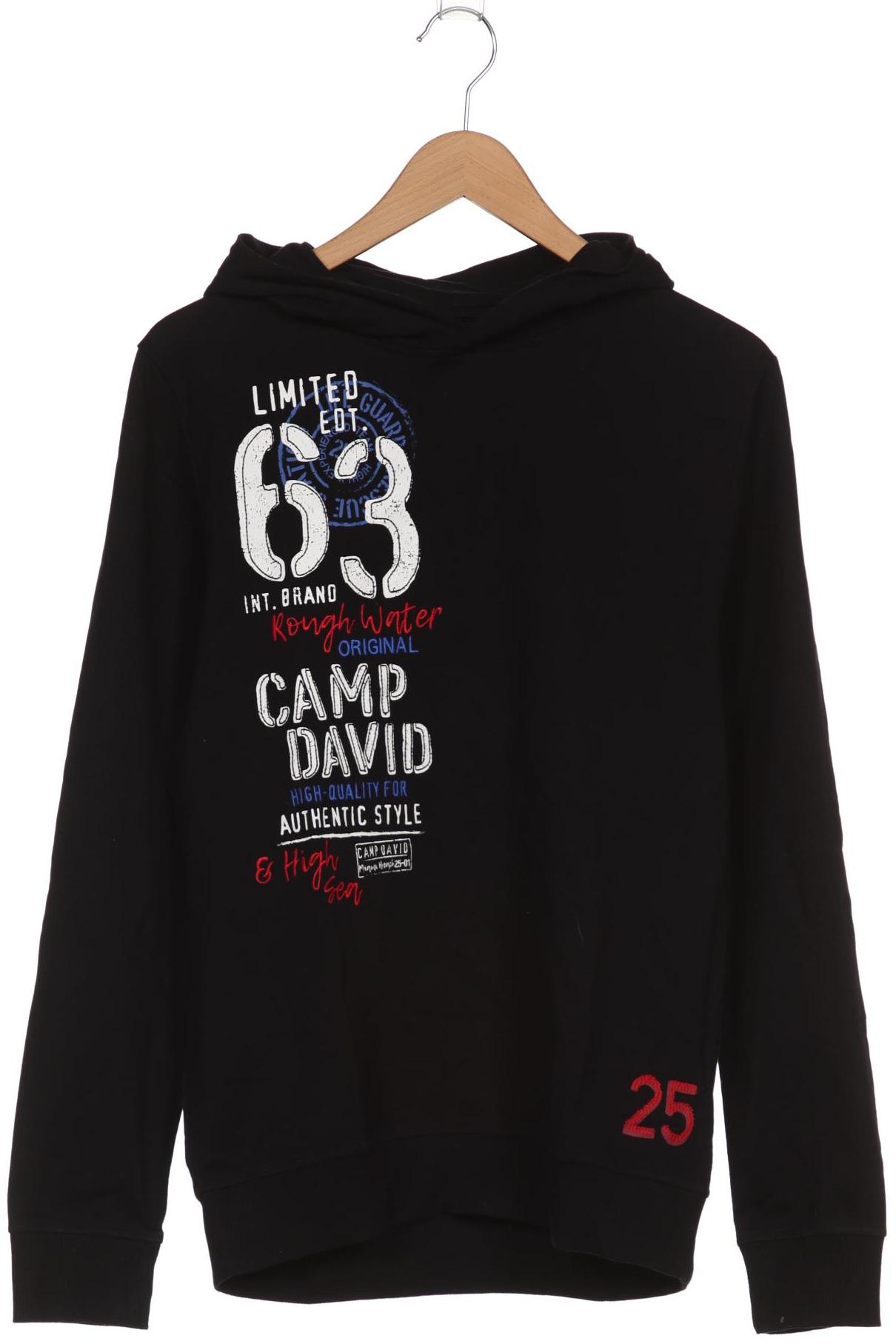 Camp David Herren Kapuzenpullover, schwarz, Gr. 48 von camp david