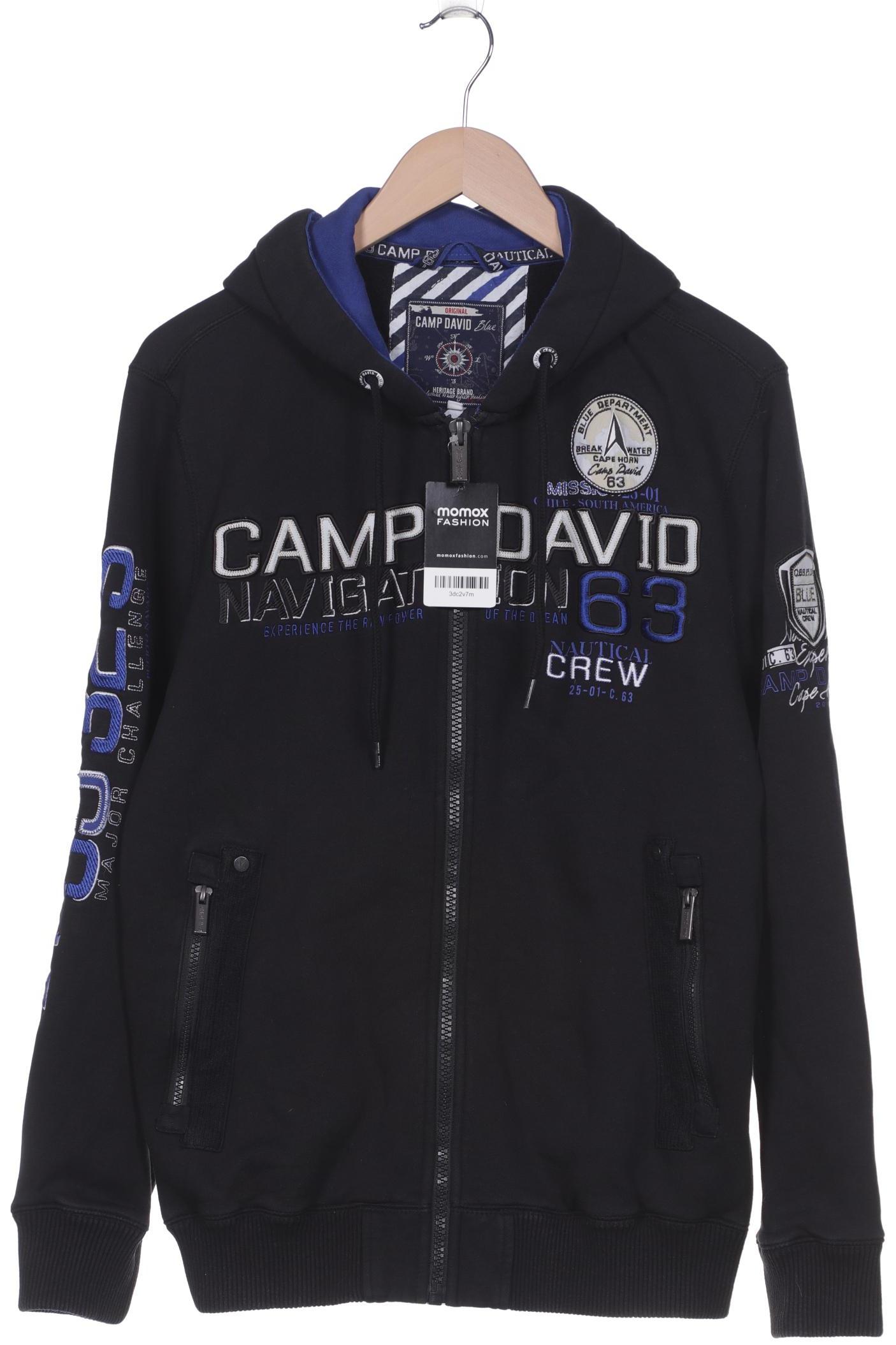 Camp David Herren Kapuzenpullover, schwarz, Gr. 48 von camp david