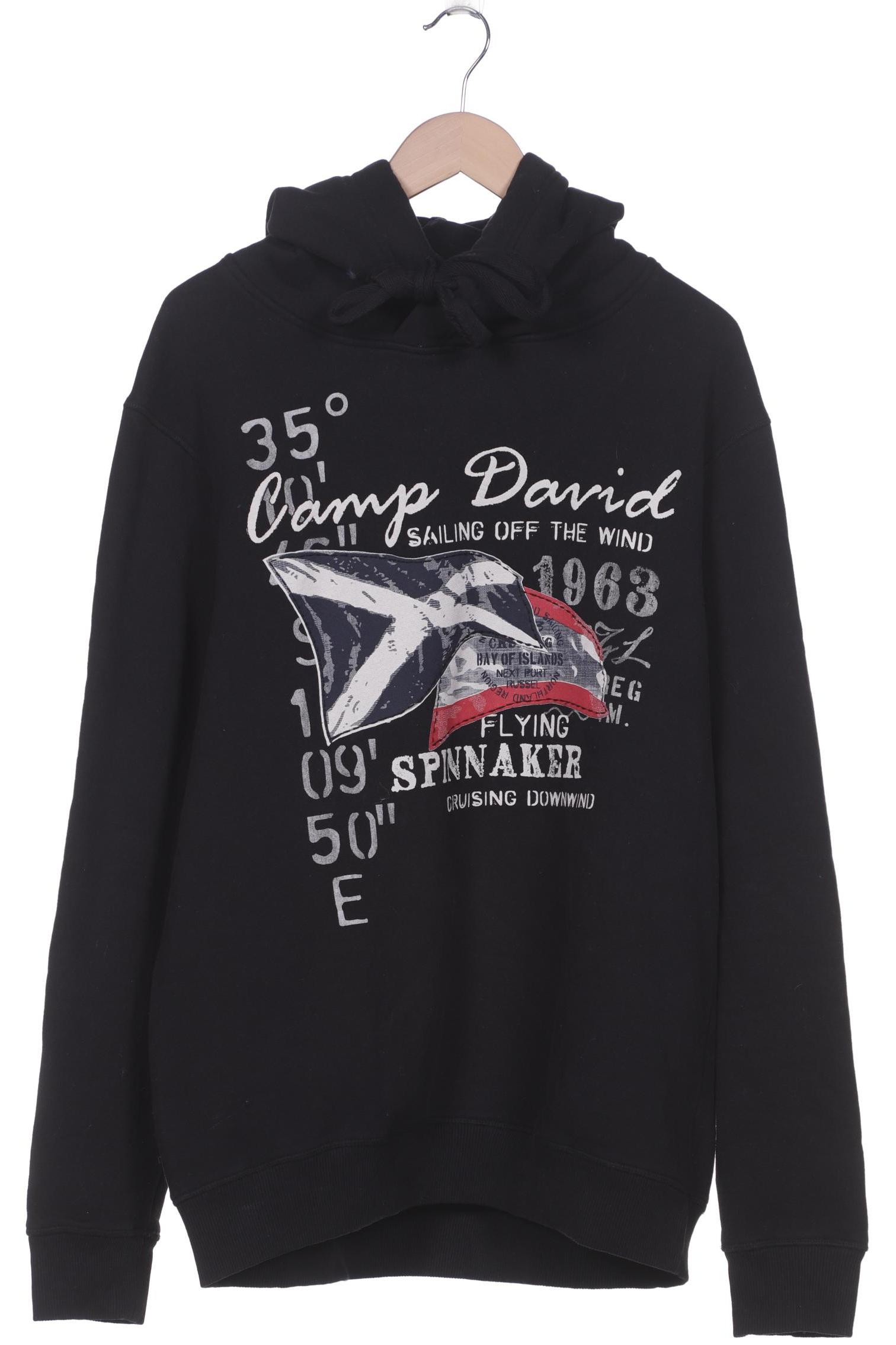 Camp David Herren Kapuzenpullover, schwarz, Gr. 56 von camp david