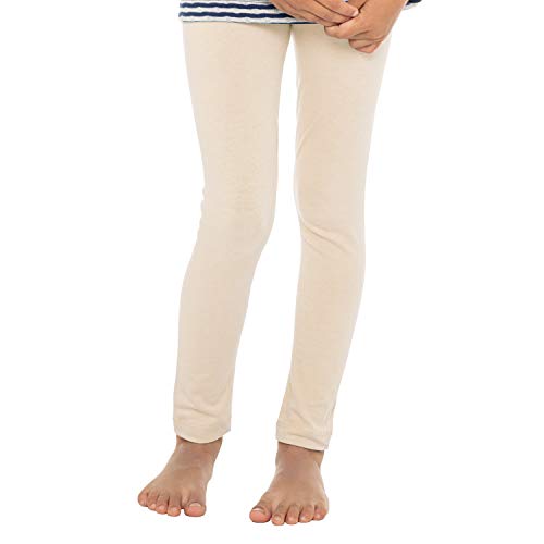 Celodoro Kinder Leggings, stretchige Jersey Hose aus Baumwolle - Beige 110-116 von Celodoro