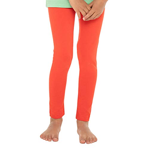 Celodoro Kinder Leggings, stretchige Jersey Hose aus Baumwolle - Rot 122-128 von Celodoro